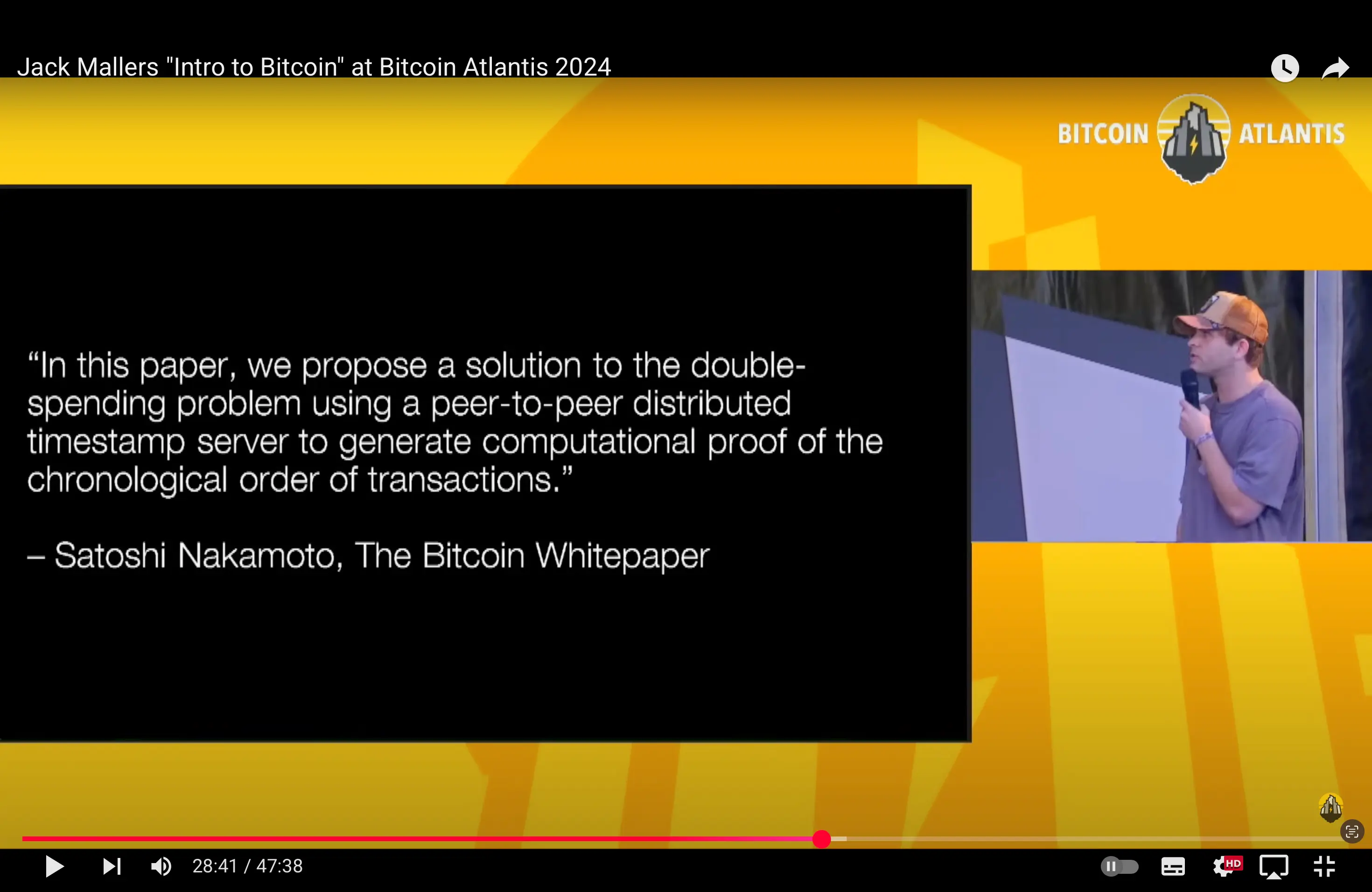 Jack Mallers「ビットコイン入門」＠ビットコイン・アトランティス 2024