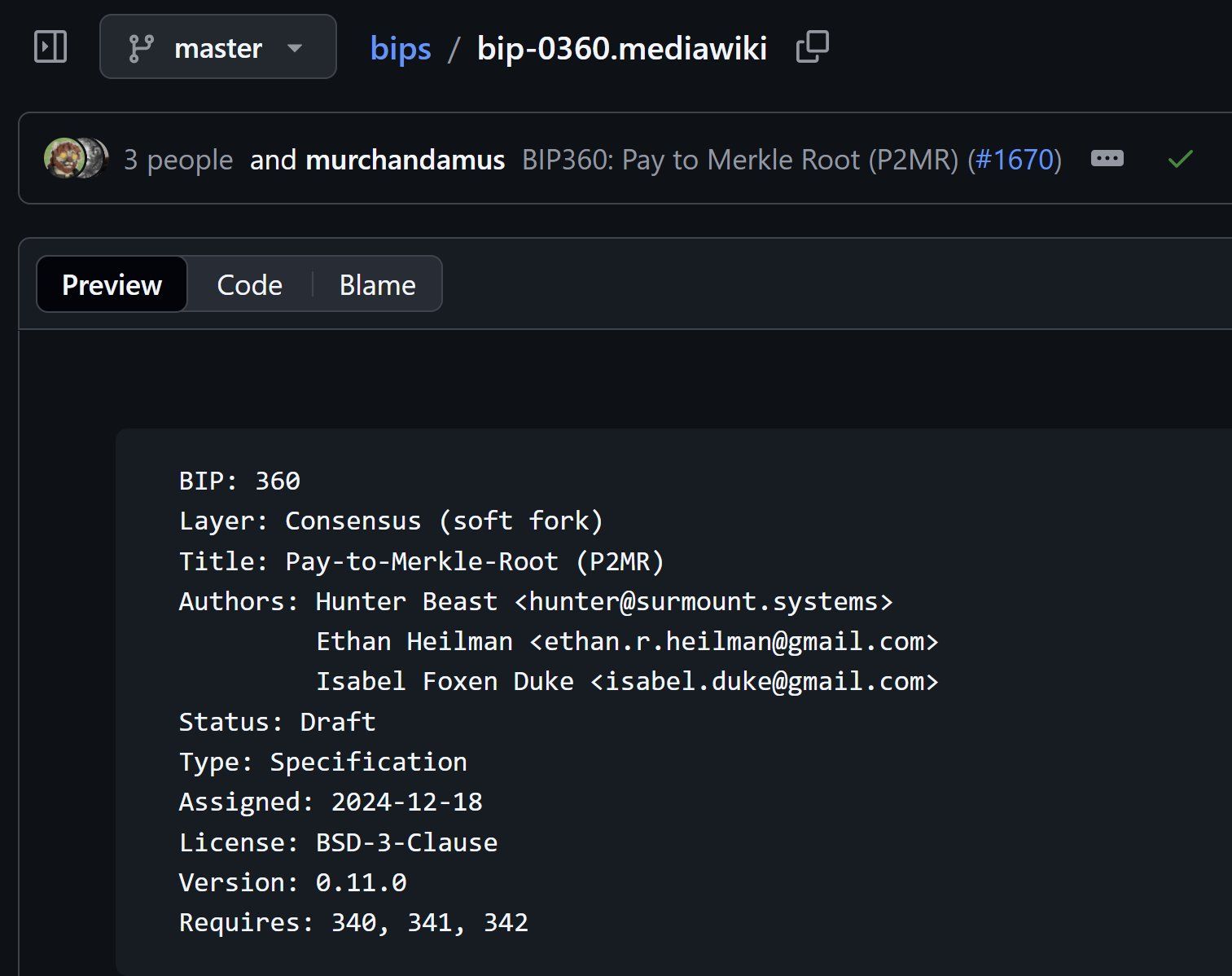 BIP360「Pay-to-Merkle-Root」登場：量子攻撃リスクを下げる新アウトプット提案