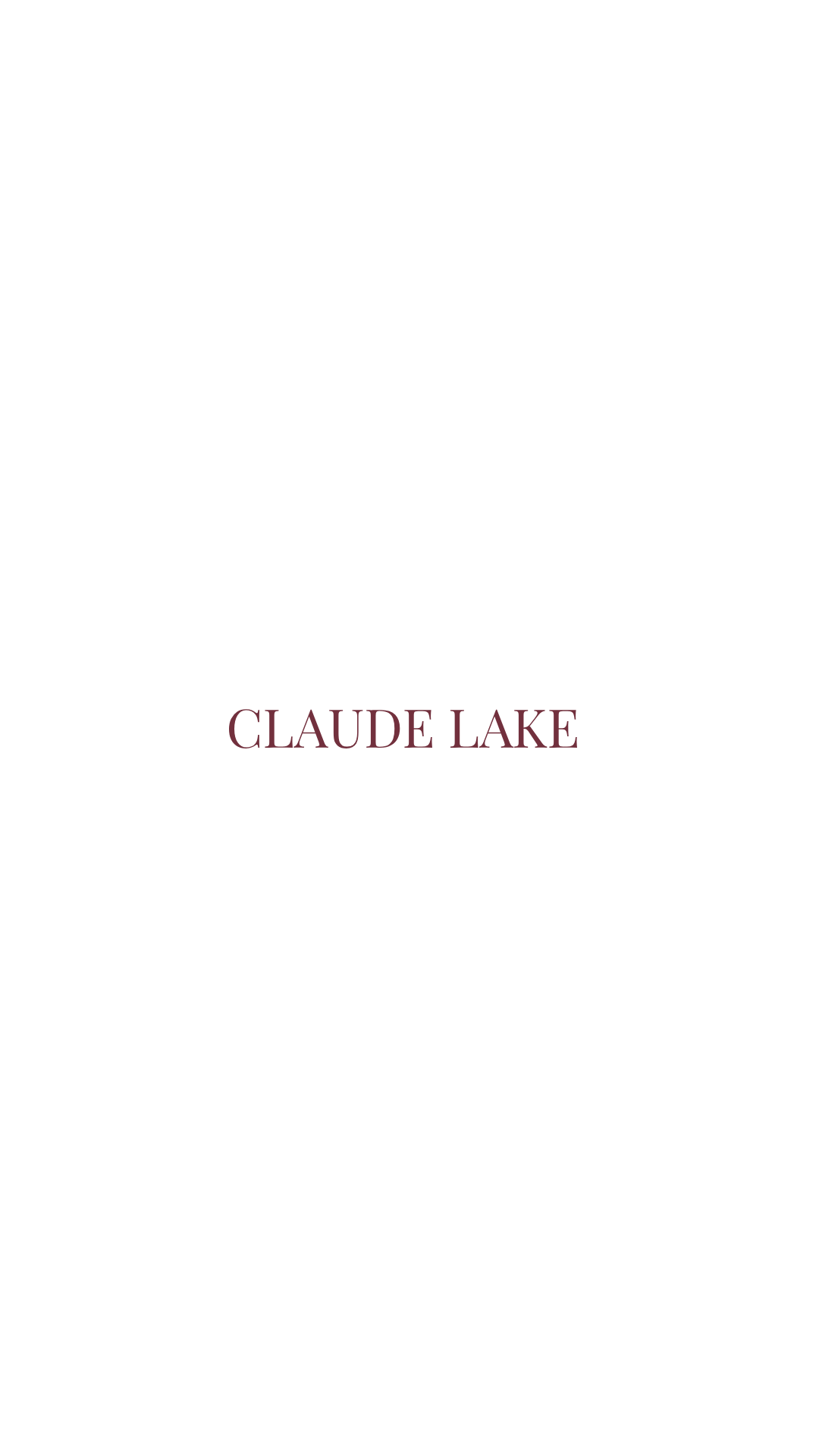 Animated title card reading "Claude Lake" in a serif wordmark, from The Claude Lake Home.