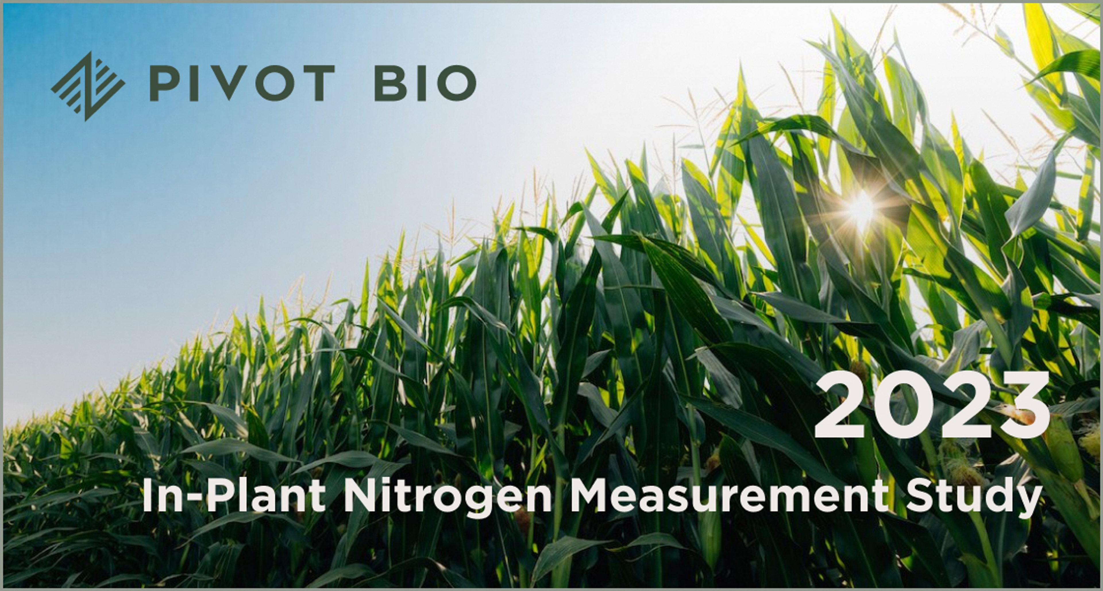 Cover of 2023 Pivot Bio In-Plant Nitrogen Measurement Study