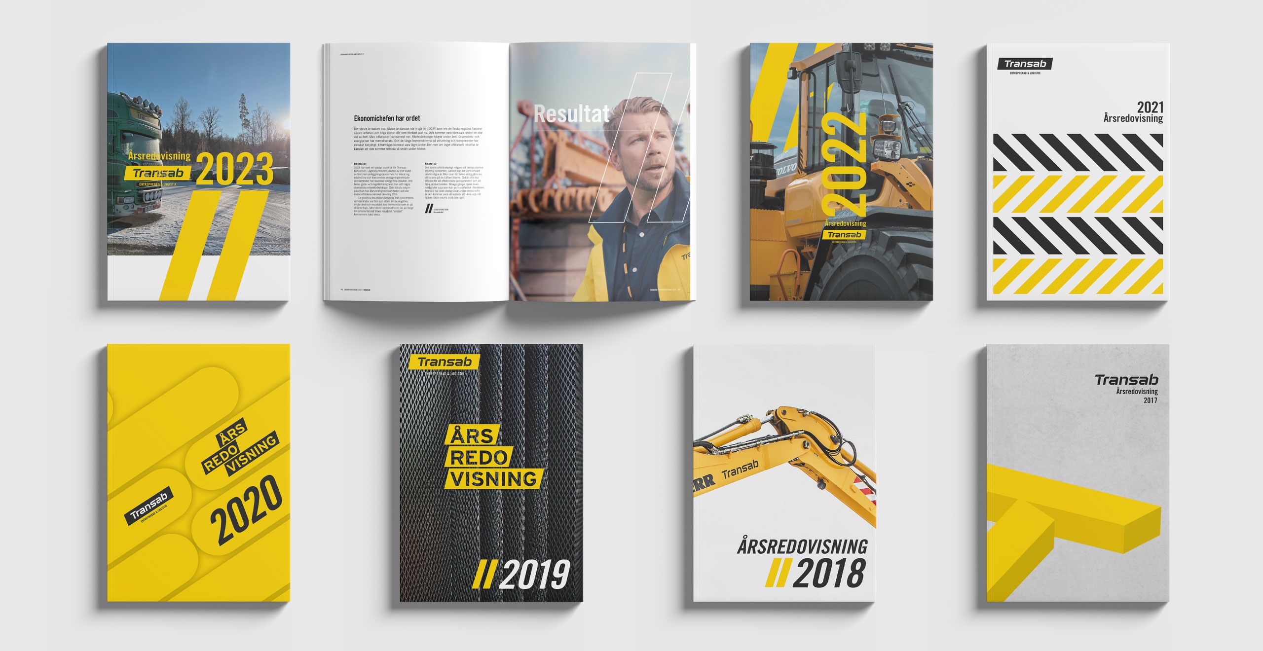 omslag årsredovisningar 2017-2023
