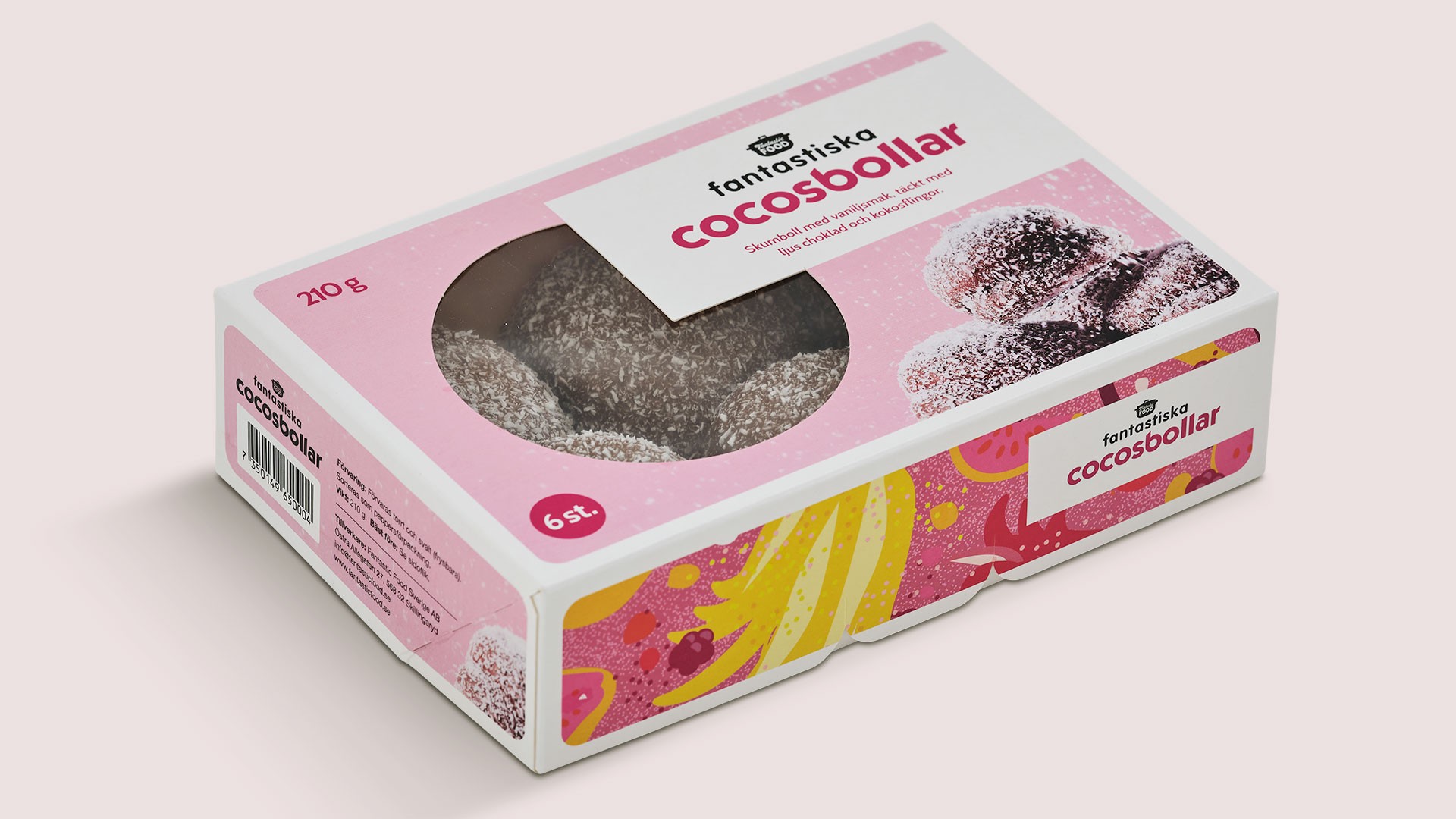 Förpackning på cocosbollar