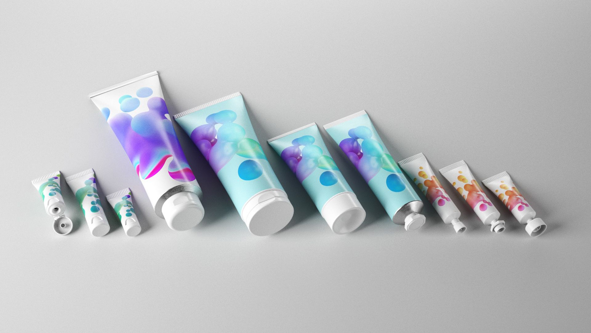 Tuber i olika storlekar och utföranden