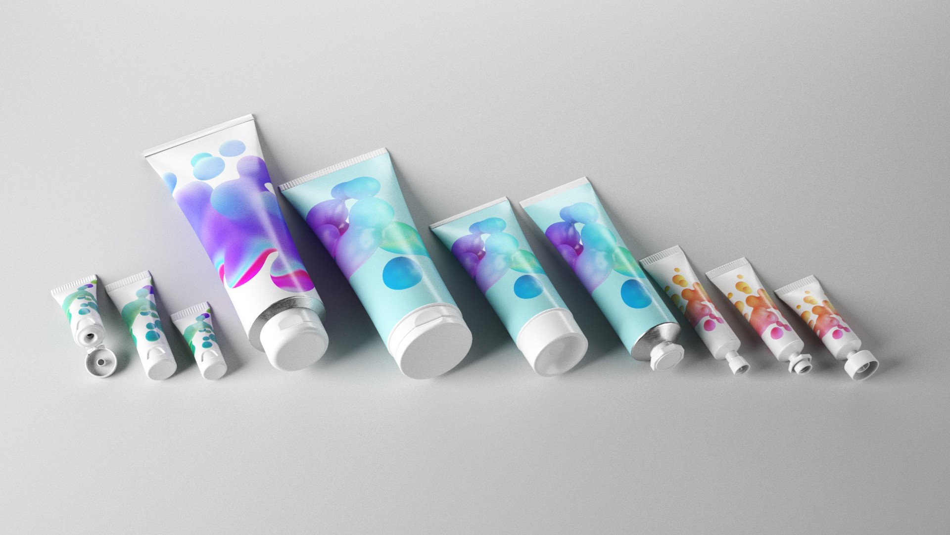 Tuber i olika storlekar och utföranden