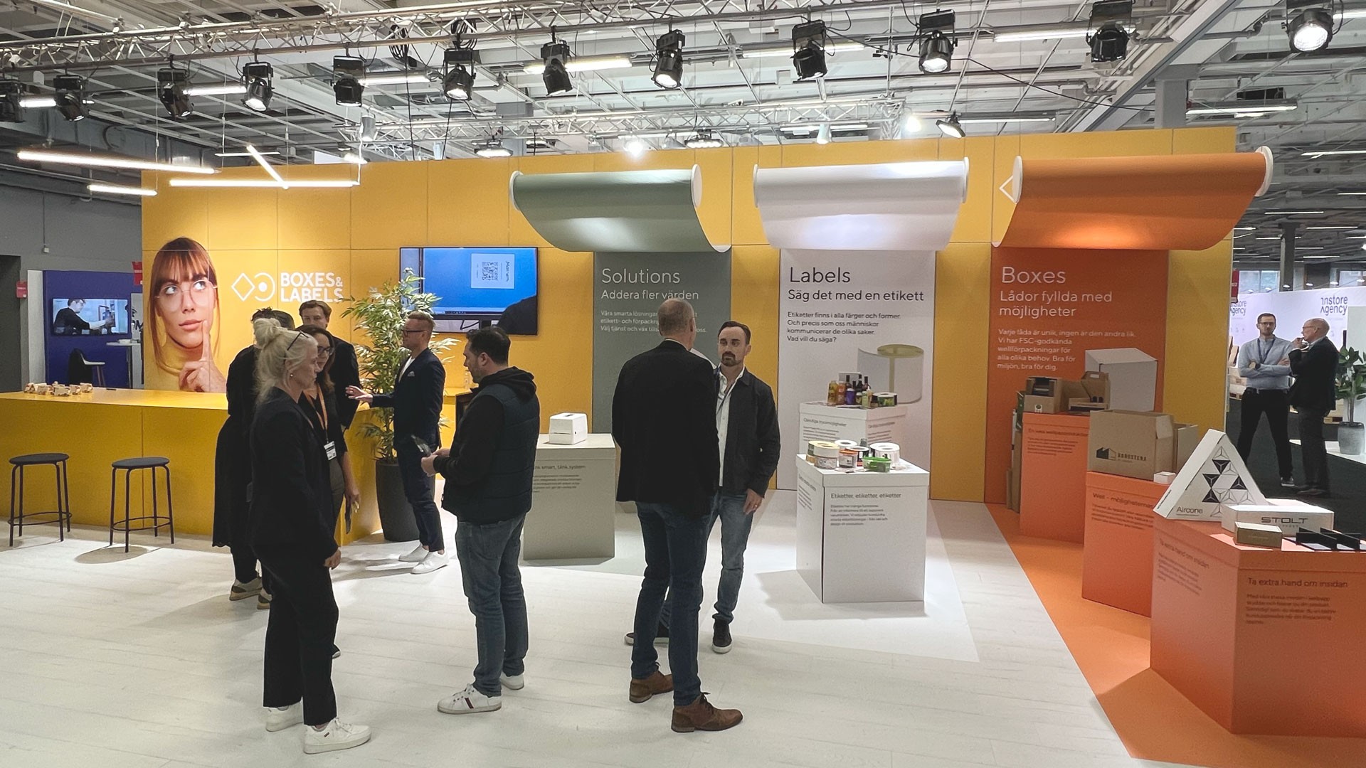 Foto från mässmontern på Scanpack 2024.