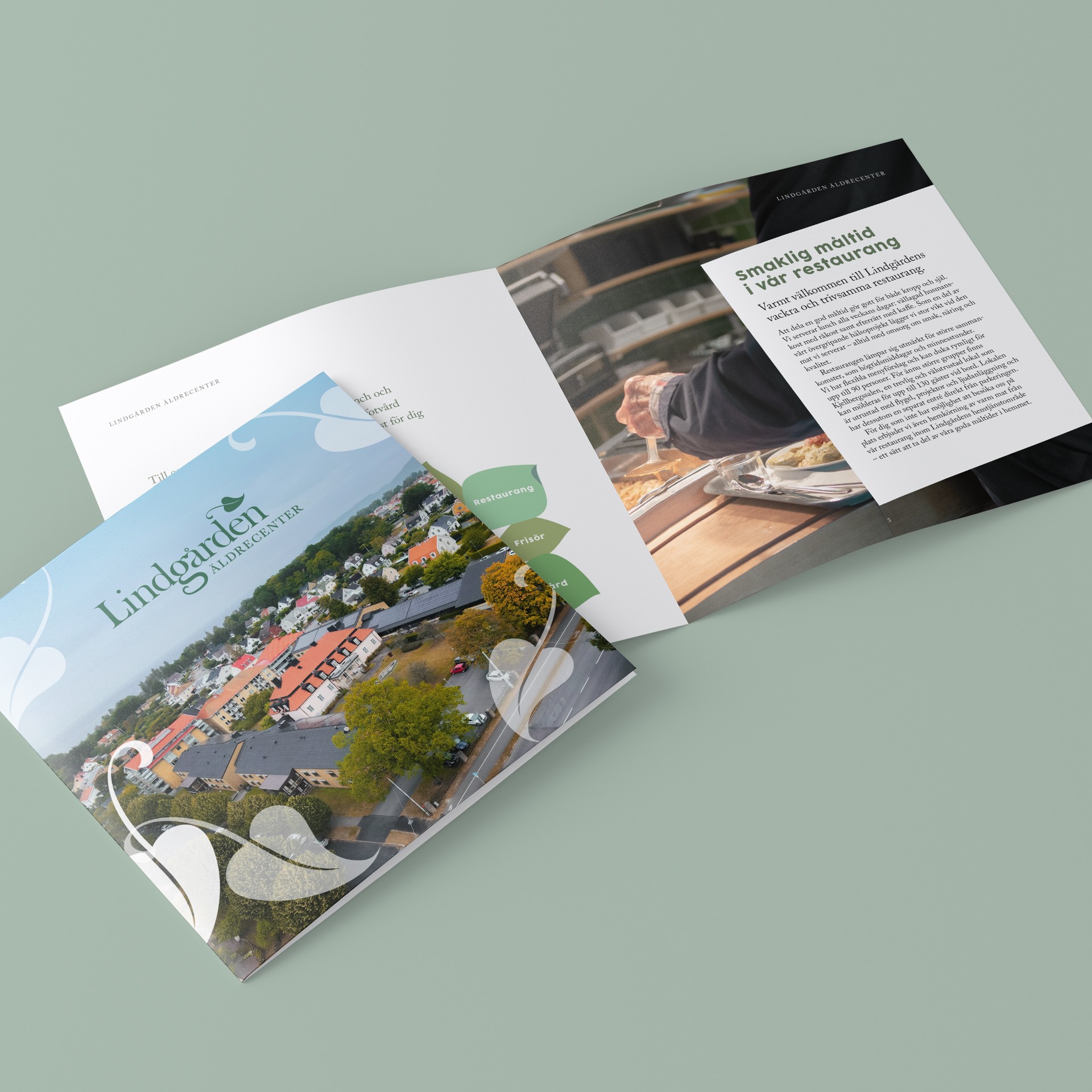 Broschyr som presenterar Lindgårdens verksamhet