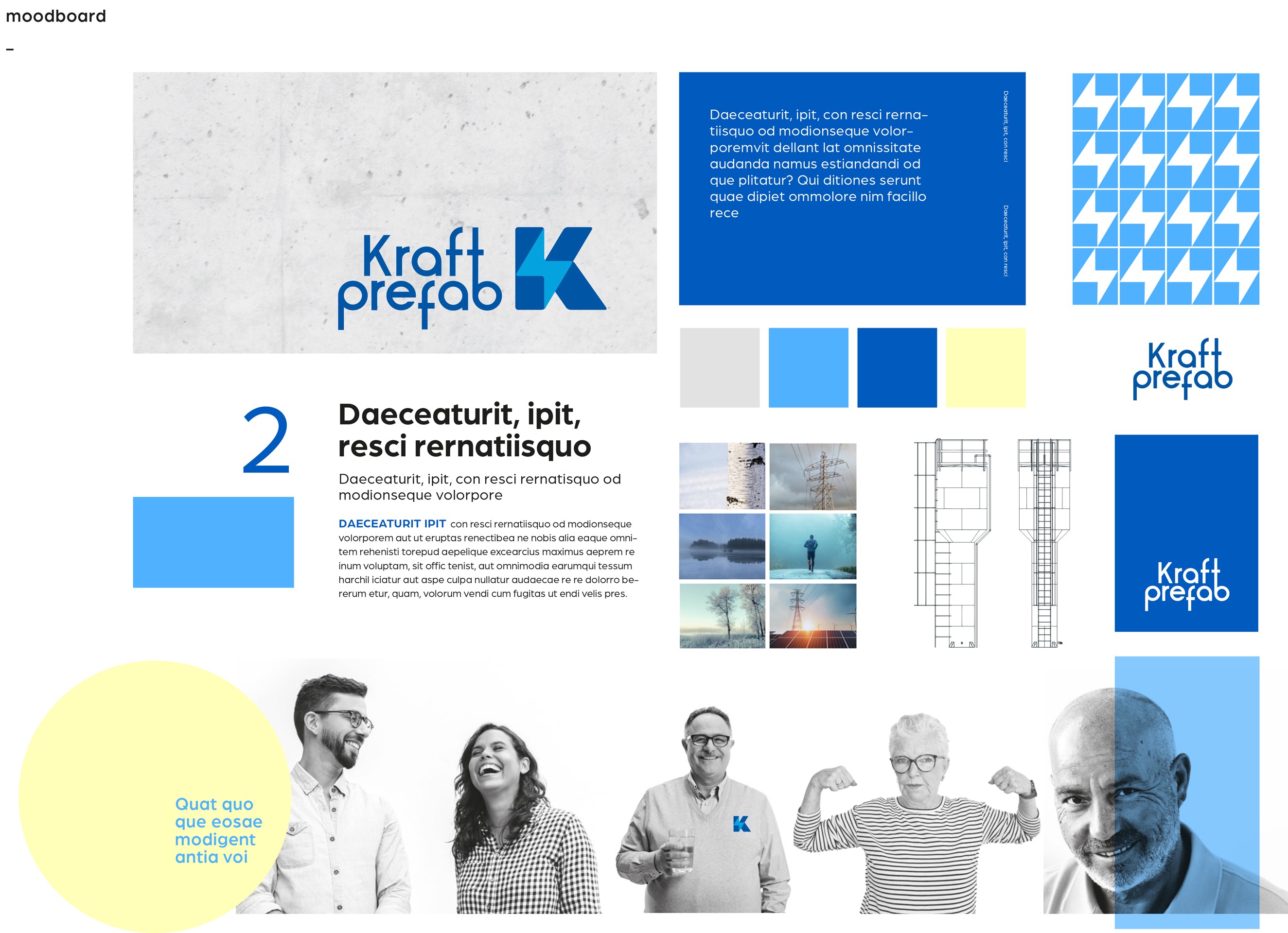 Moodboard med olika beståndsdelar