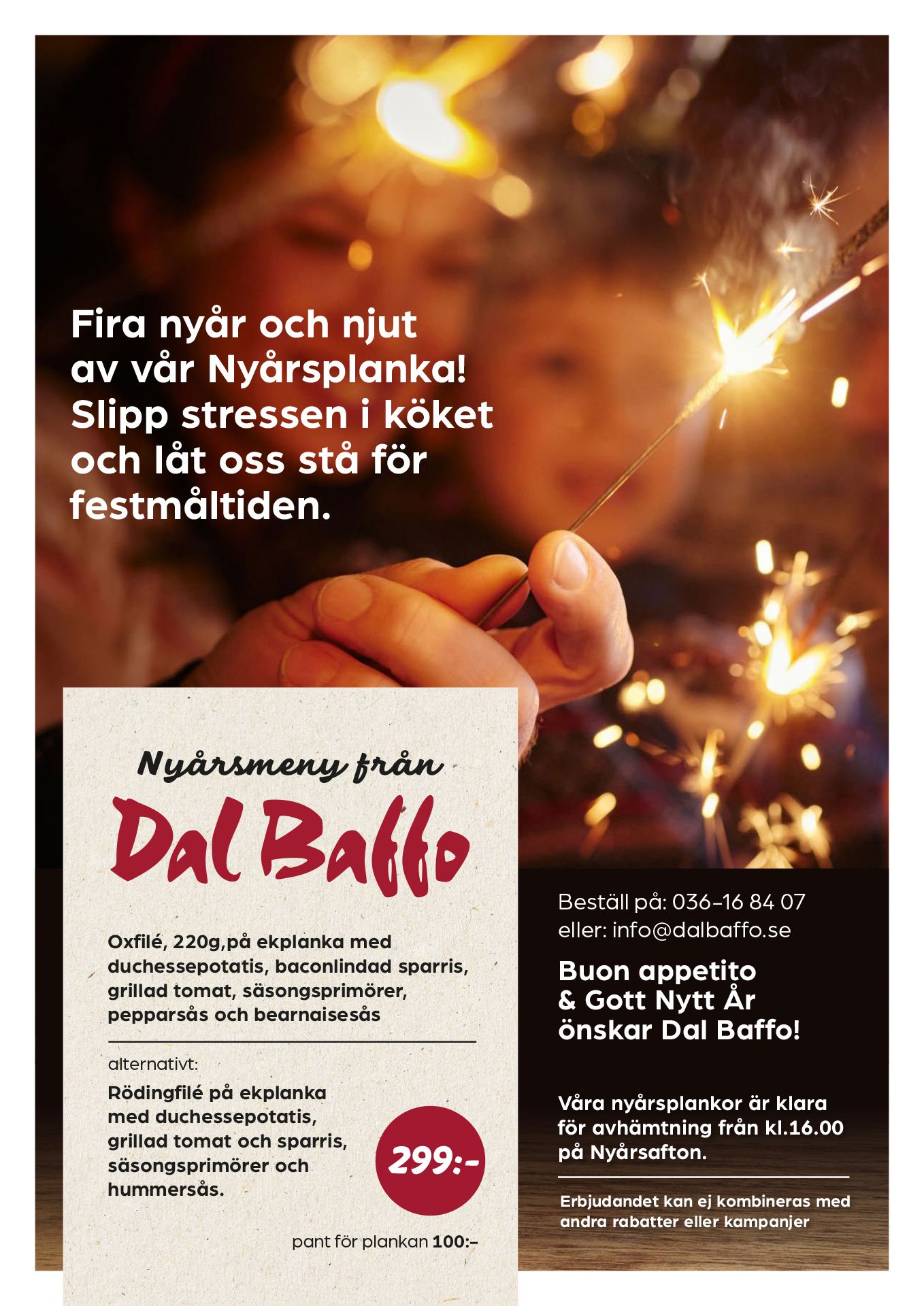 Affisch med nyårserbjudande