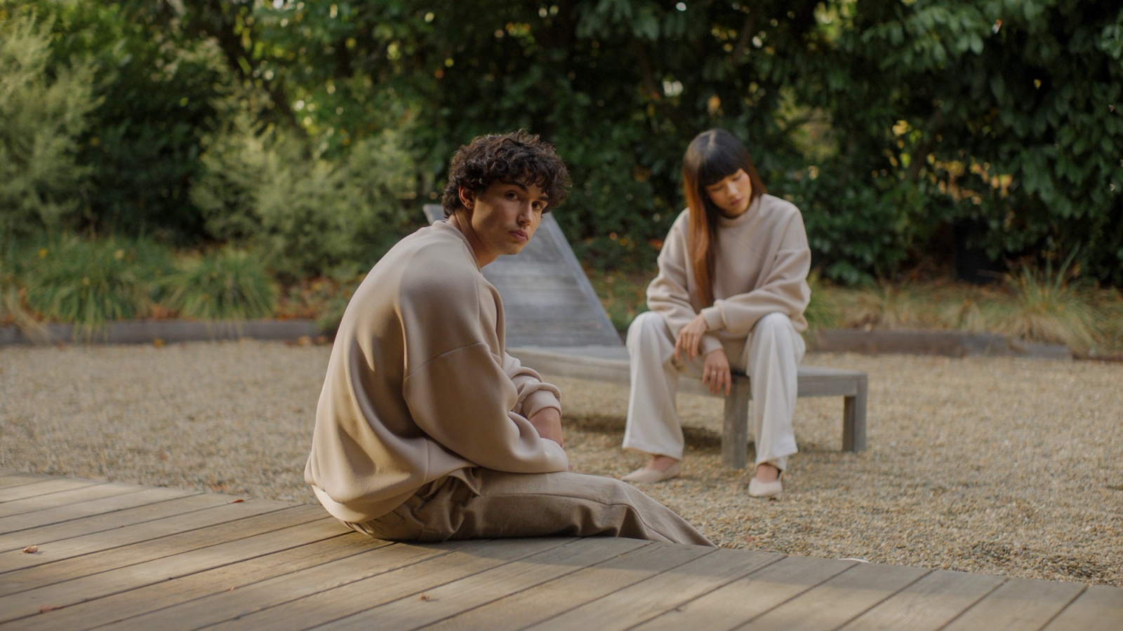 Model wearing the Glenwood Signature Crewneck – Home is a Foreign Place Collection