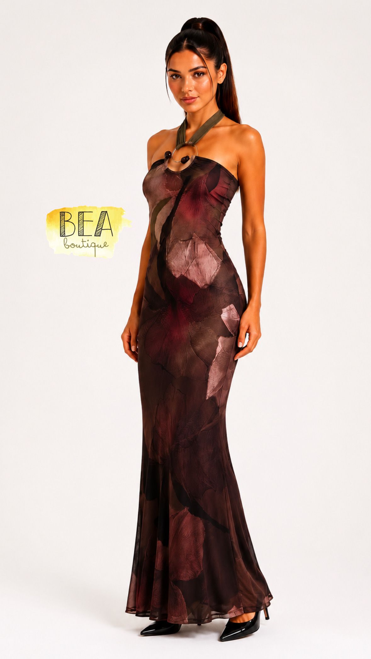 Vestido halter floreado - Image 1