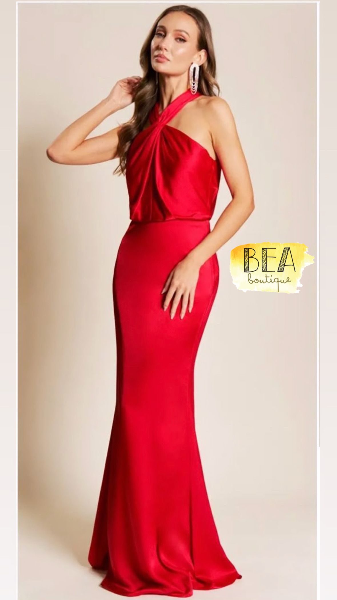 Vestido rojo cruzado - Image 1