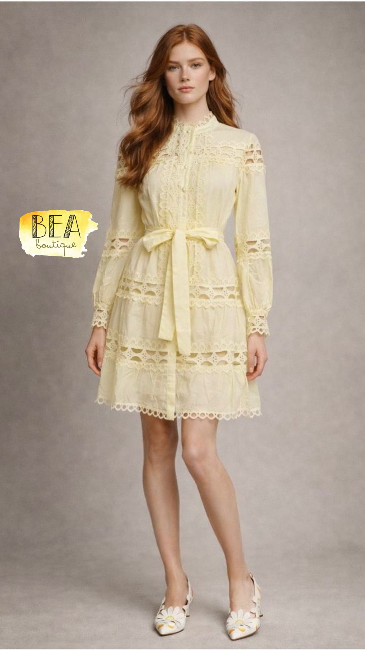 Vestido corto amarillo  - Image 1