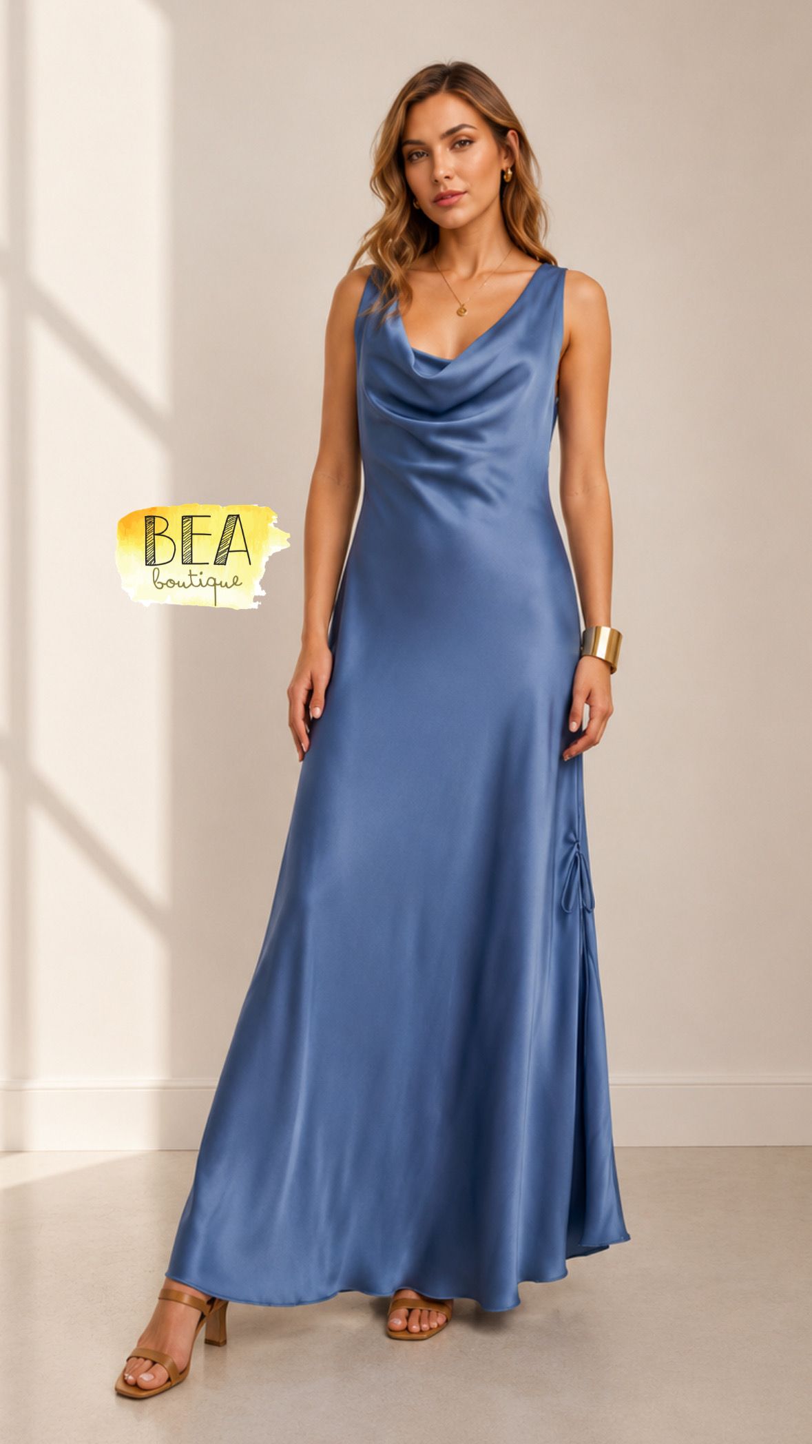 Vestido midi azul  - Image 1