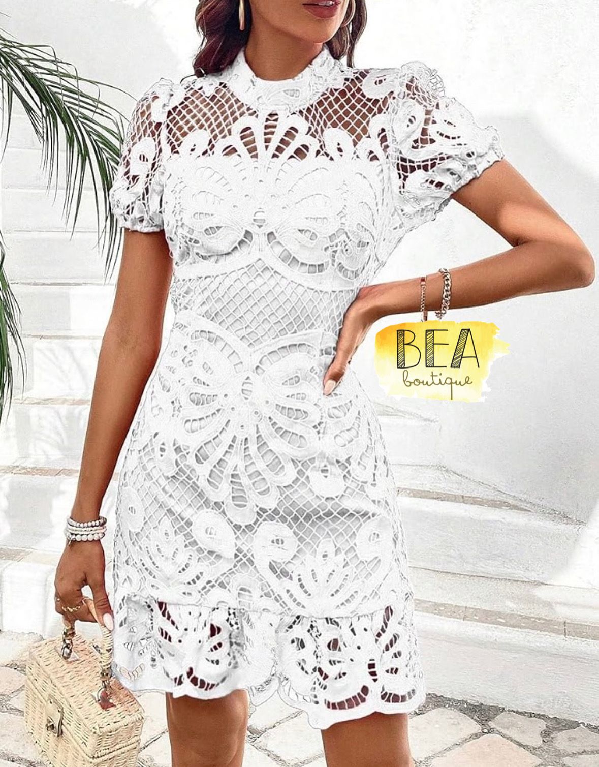 Vestido blanco encaje  - Image 1