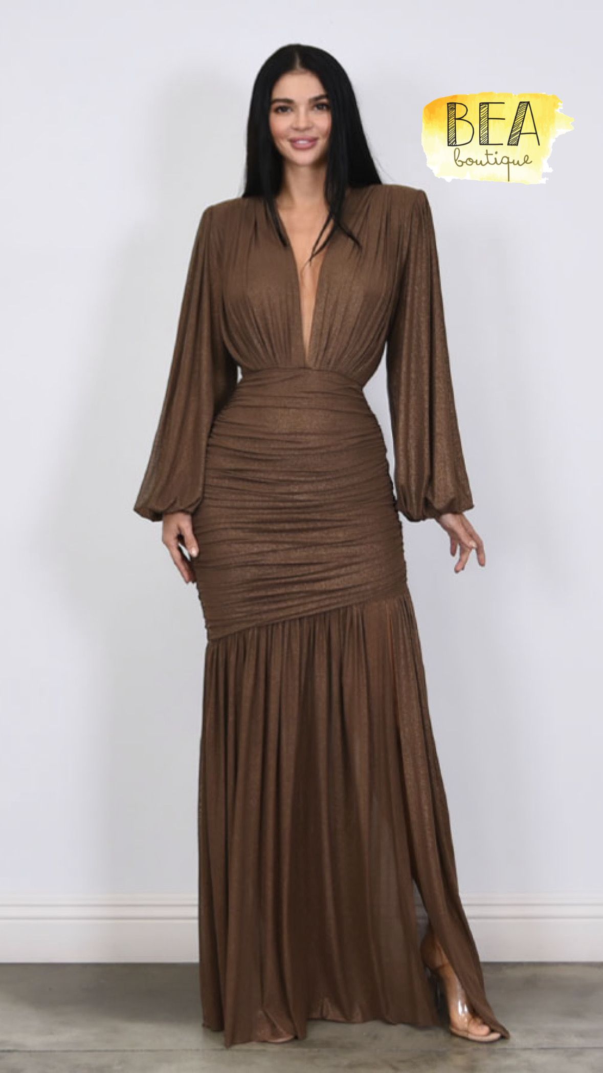 Vestido dorado stretch - Image 1