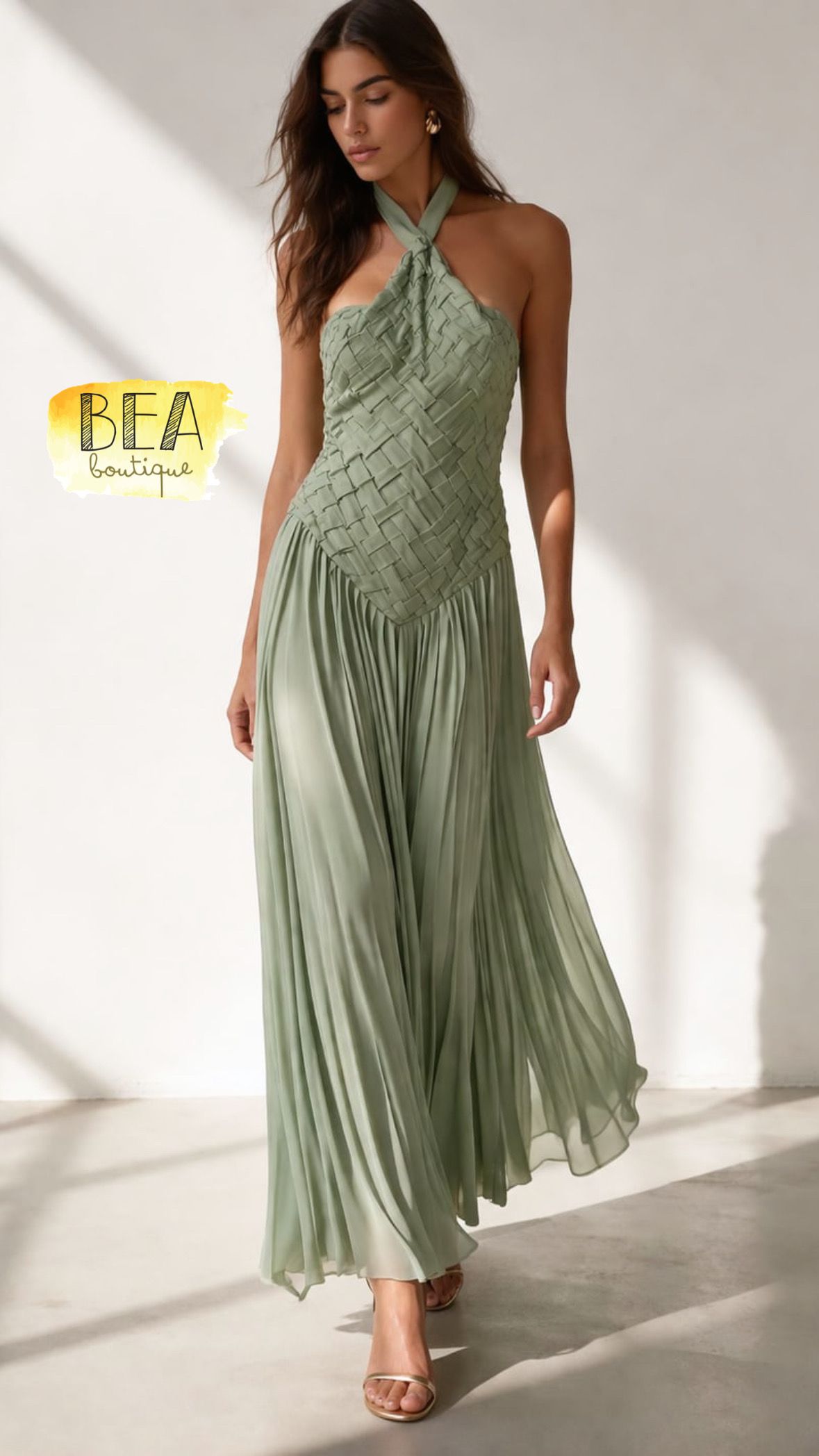 Vestido cruzado menta - Image 1