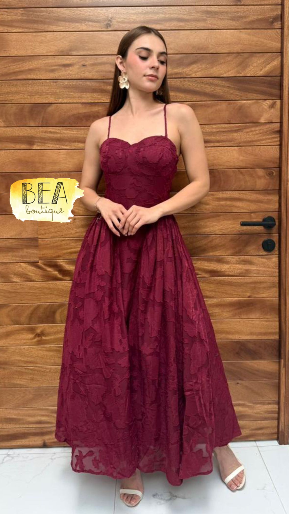 Vestido tirantes burgundy  - Image 1