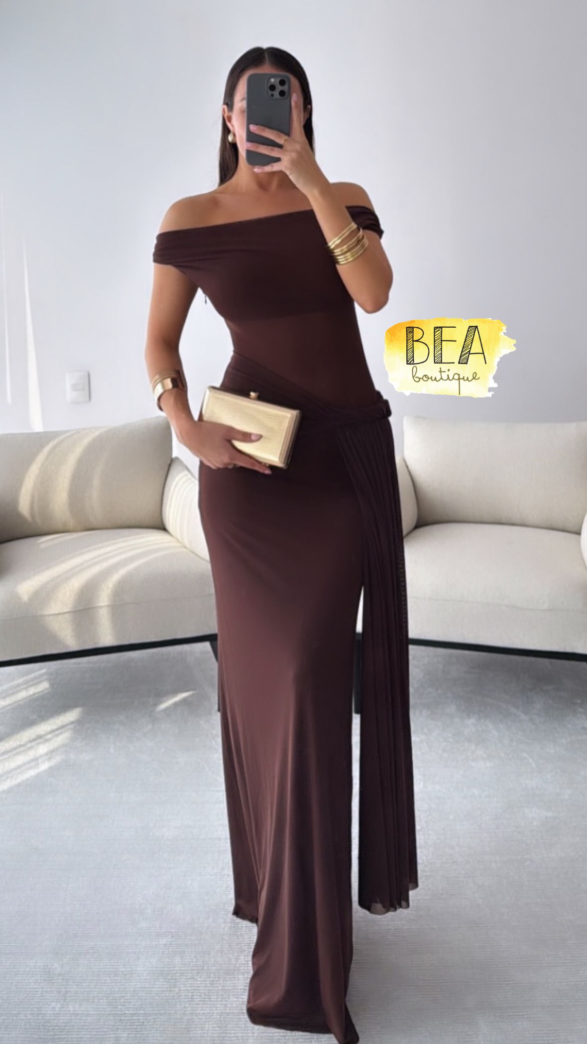 Vestido café  - Image 1