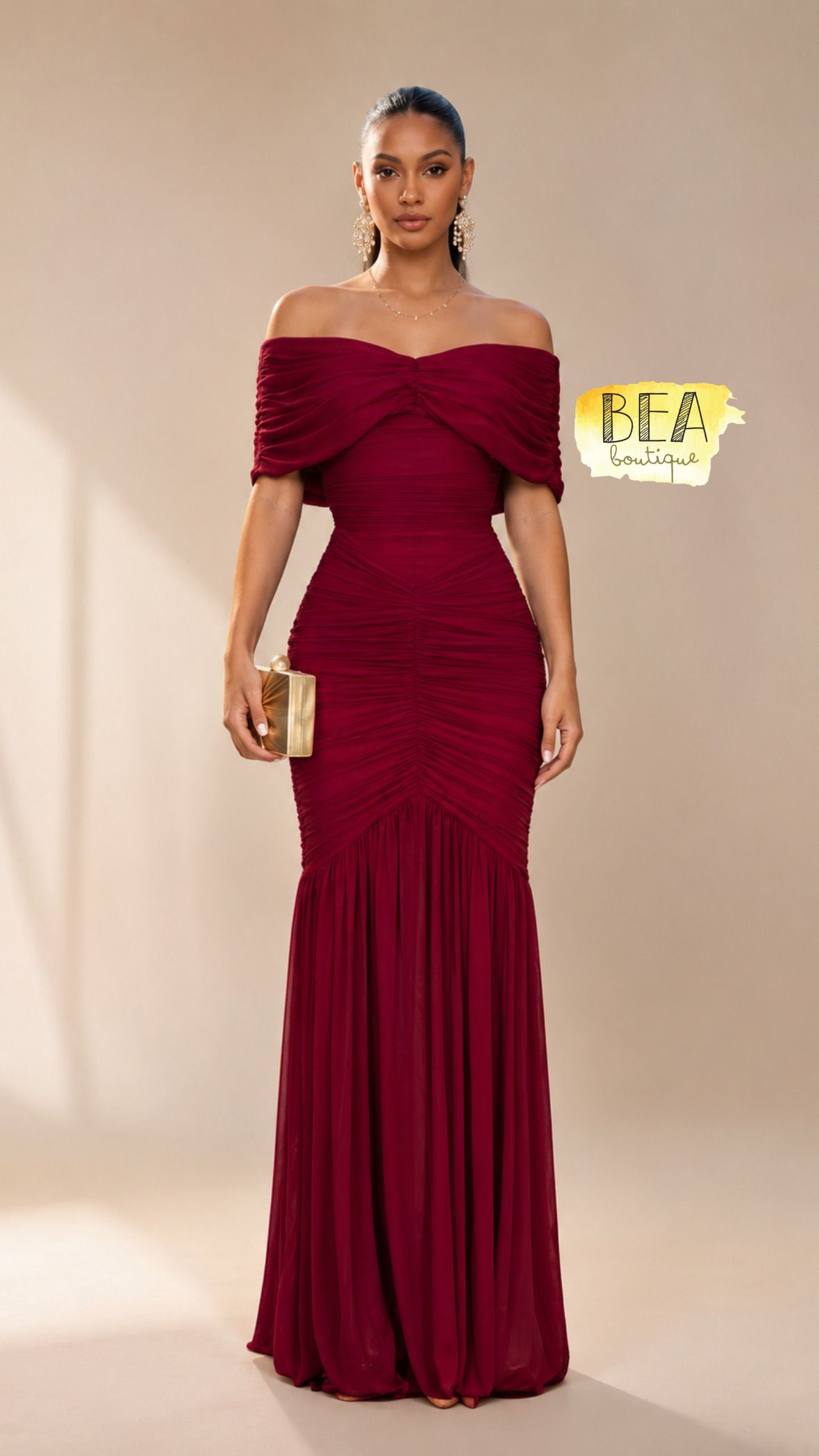 Vestido rojo tela stretch - Image 1