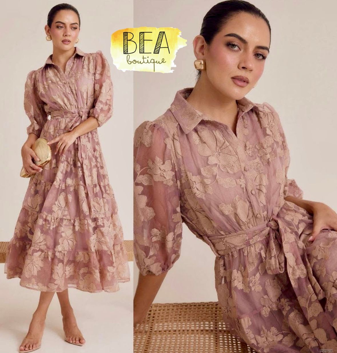 Vestido midi estampado  - Image 1