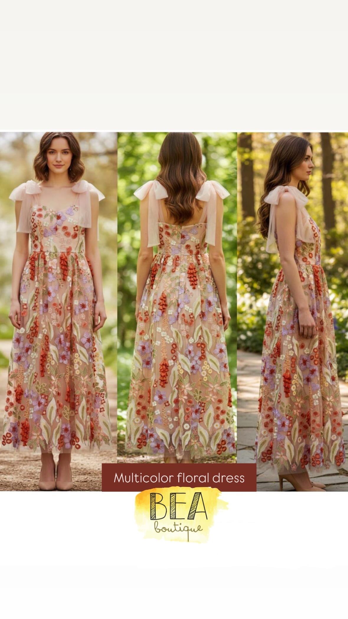 Vestido multicolor c/ flores - Image 1