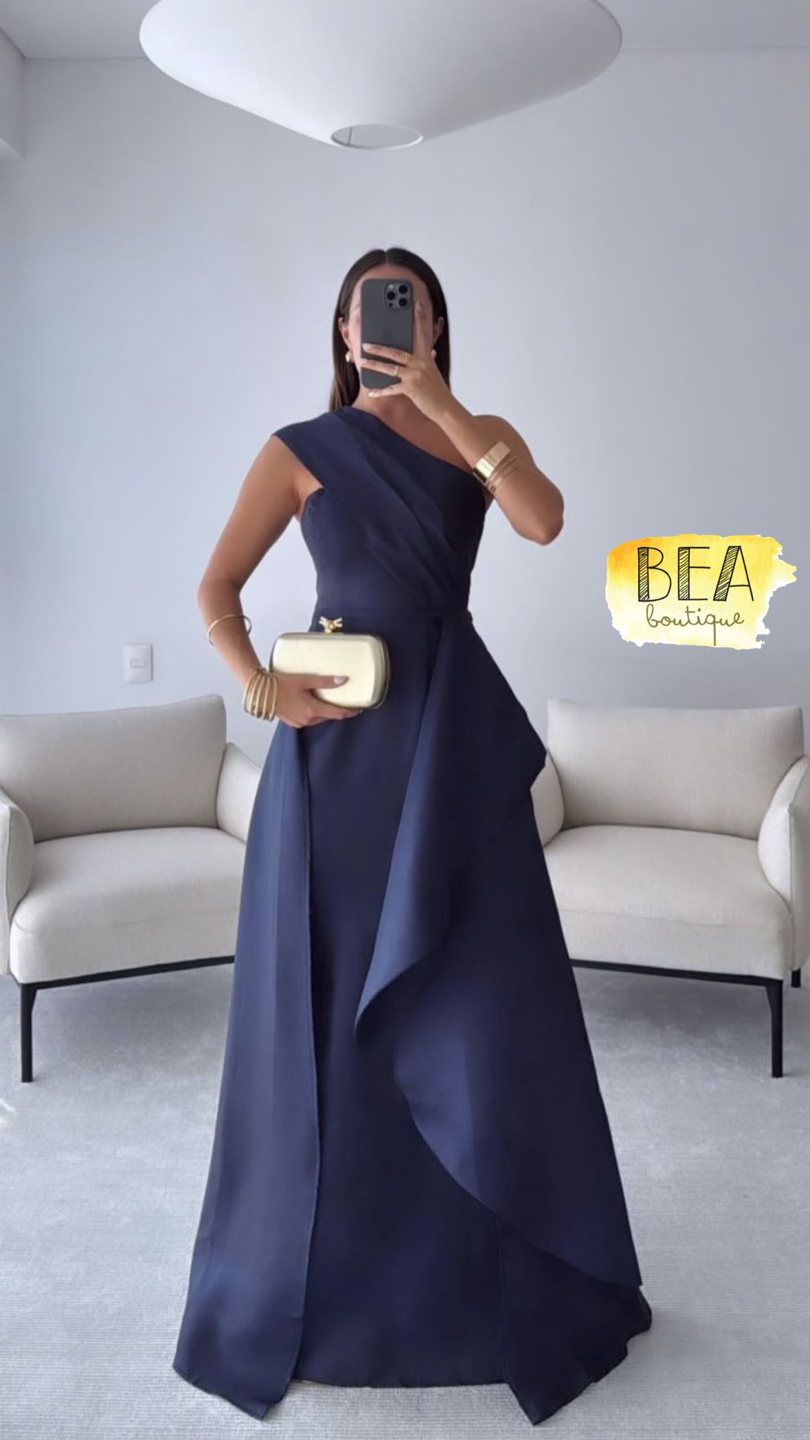 Vestido azul marino  - Image 1