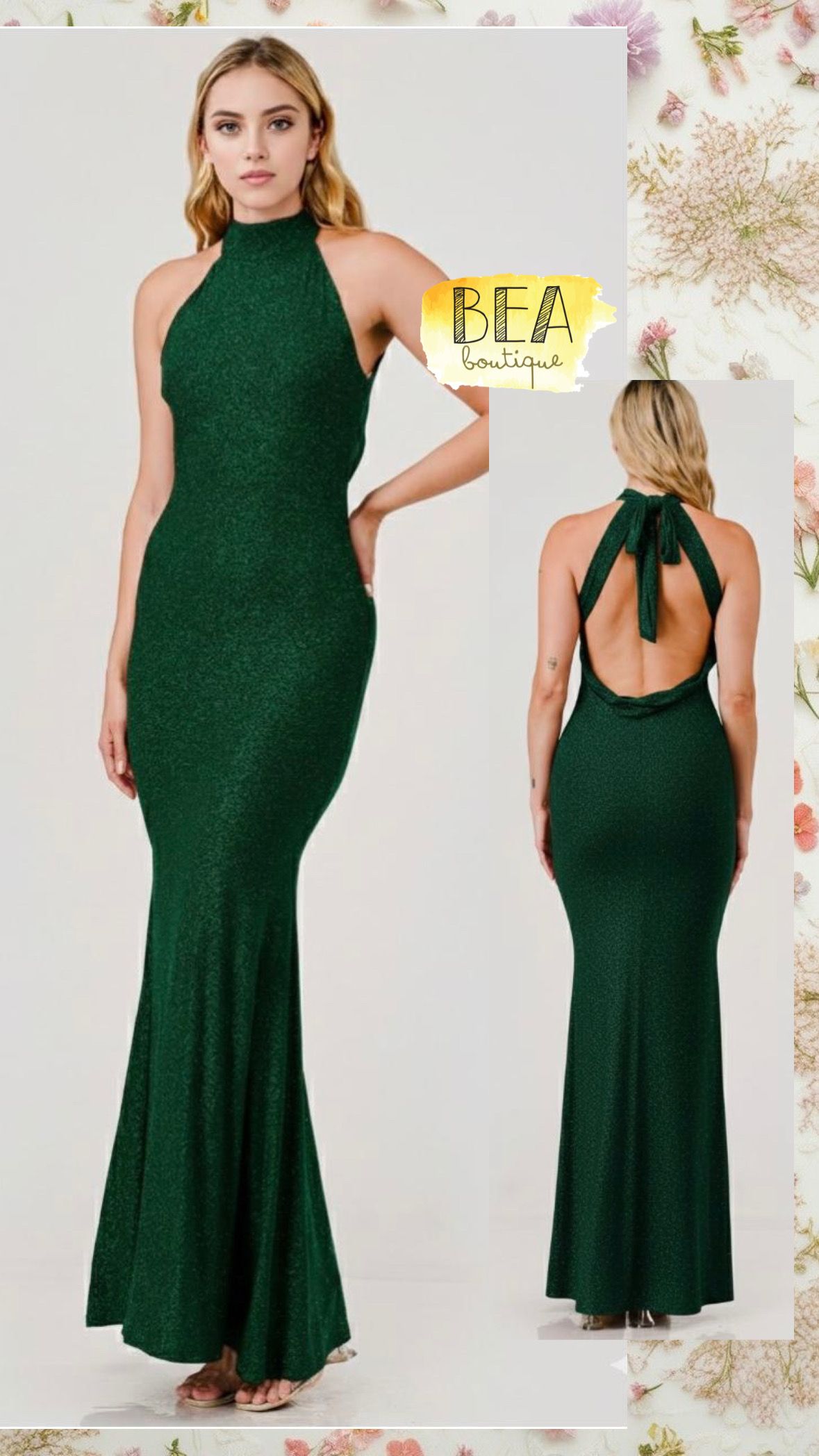Vestido verde c/ glitter - Image 1