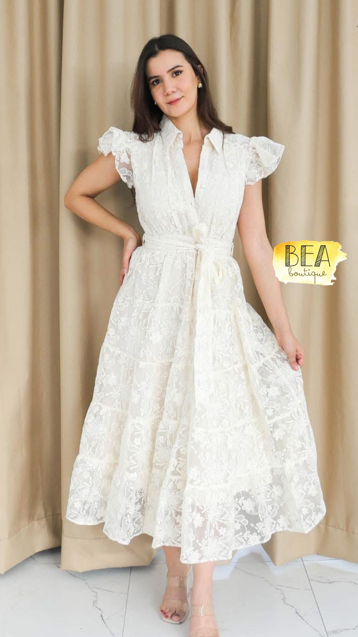 Vestido beige - Image 1