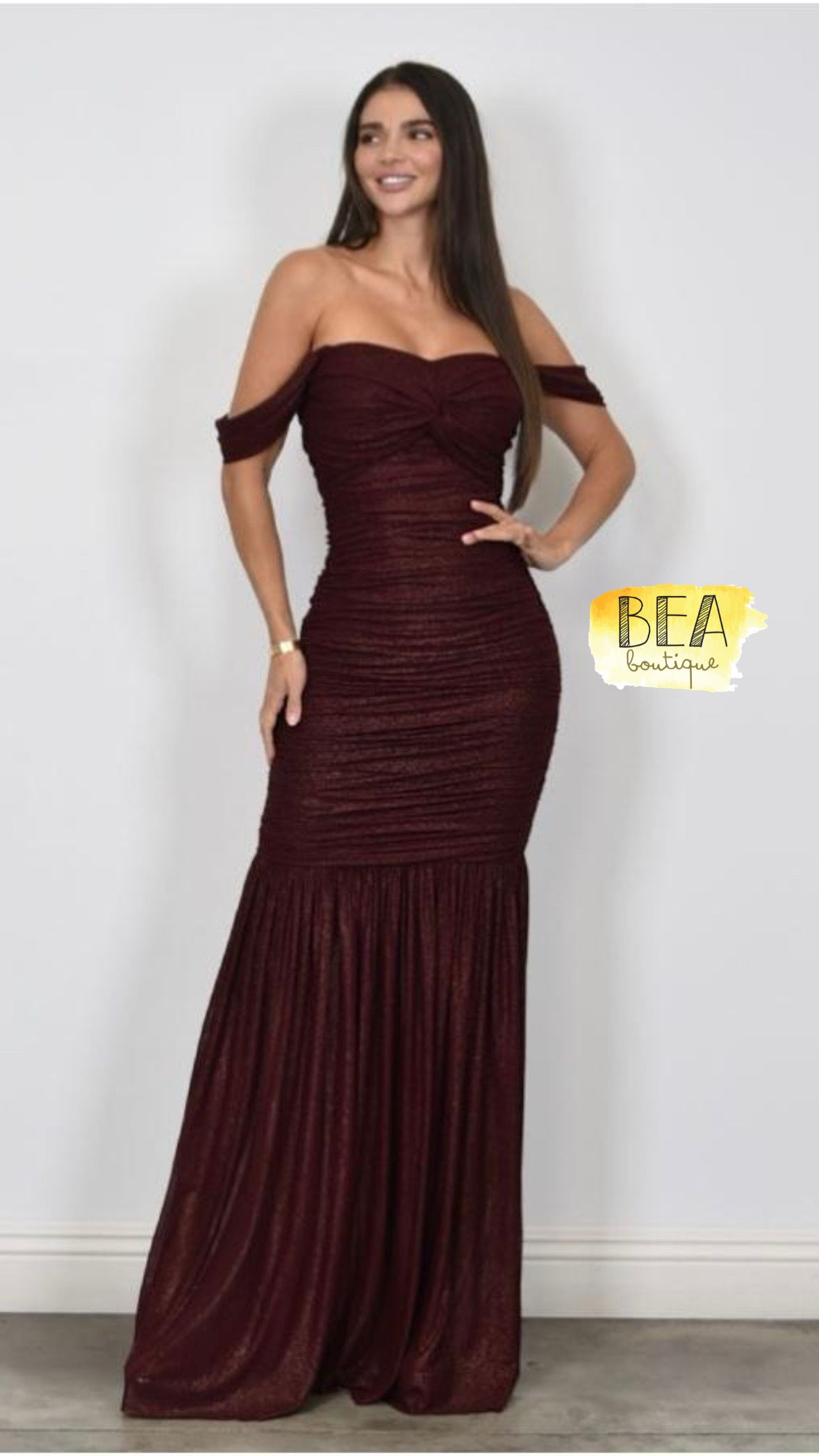 Vestido vino stretch - Image 1