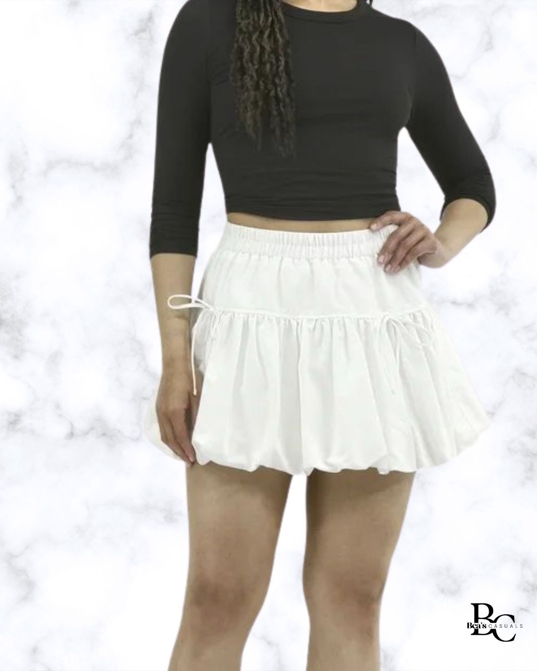 Falda globo blanca  - Image 1