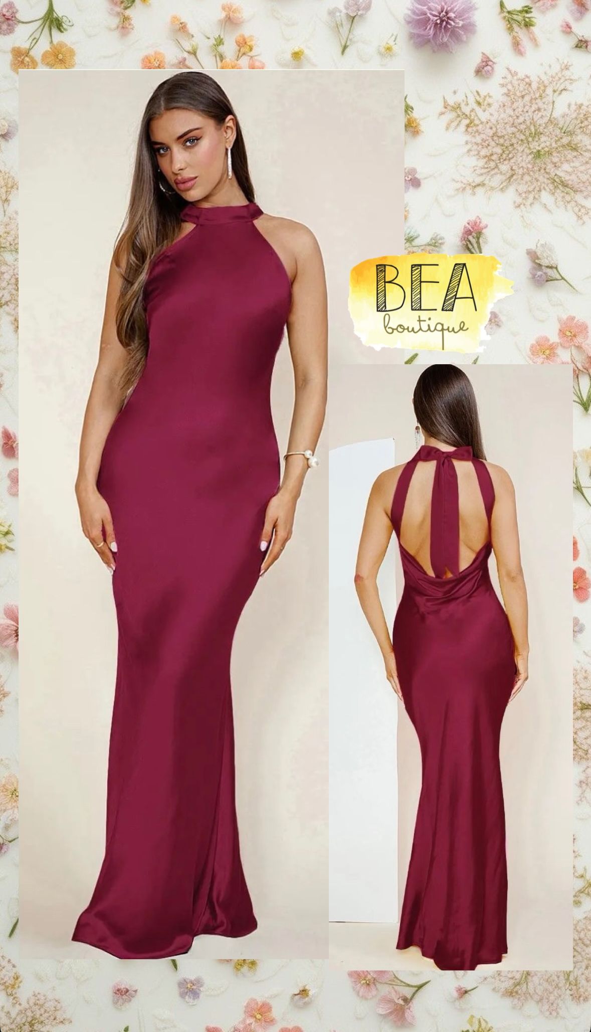 Vestido seda bugambilia  - Image 1