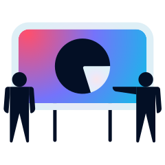Presentation icon that represents how Simulmedia helps agencies with TV advertising.