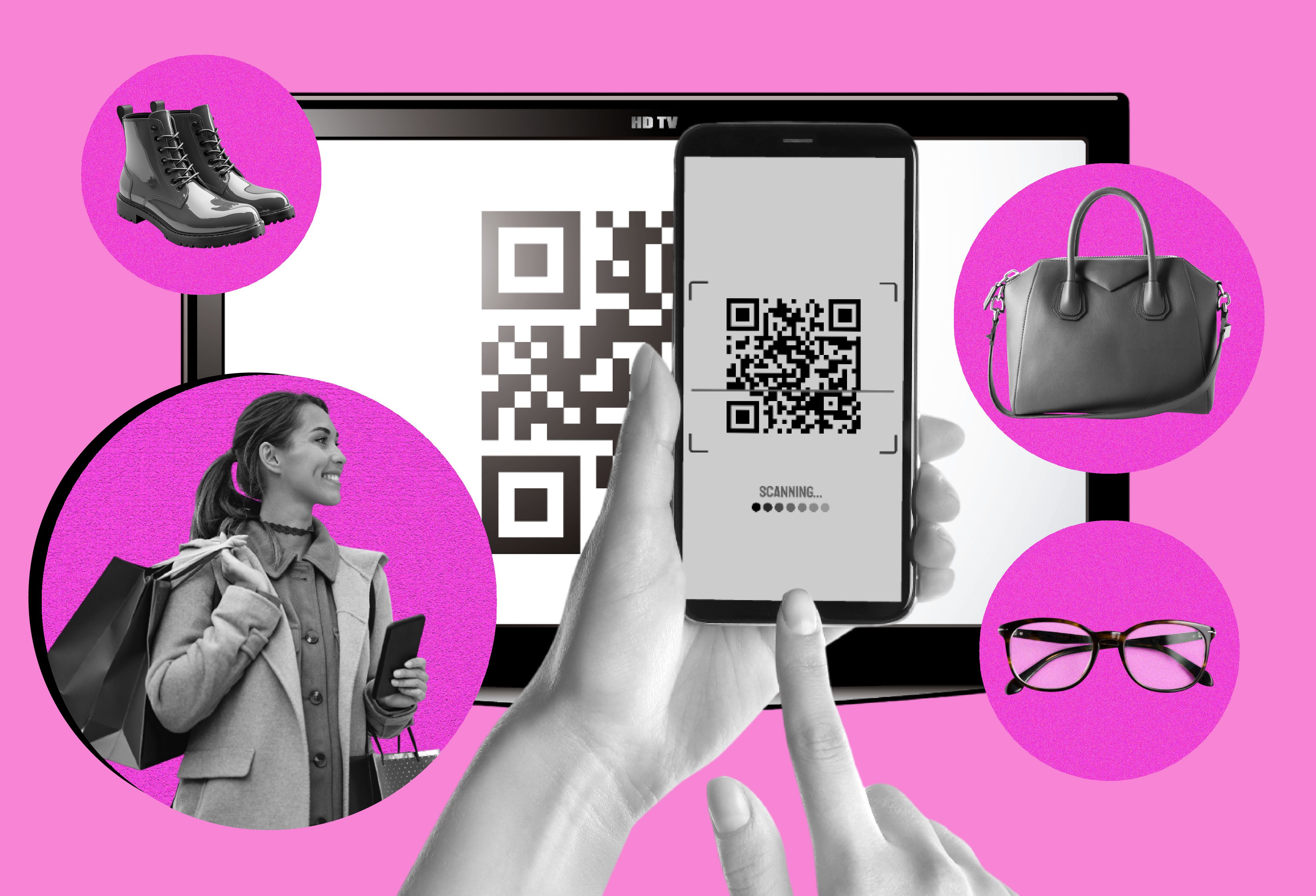 QR code on TV commercials
