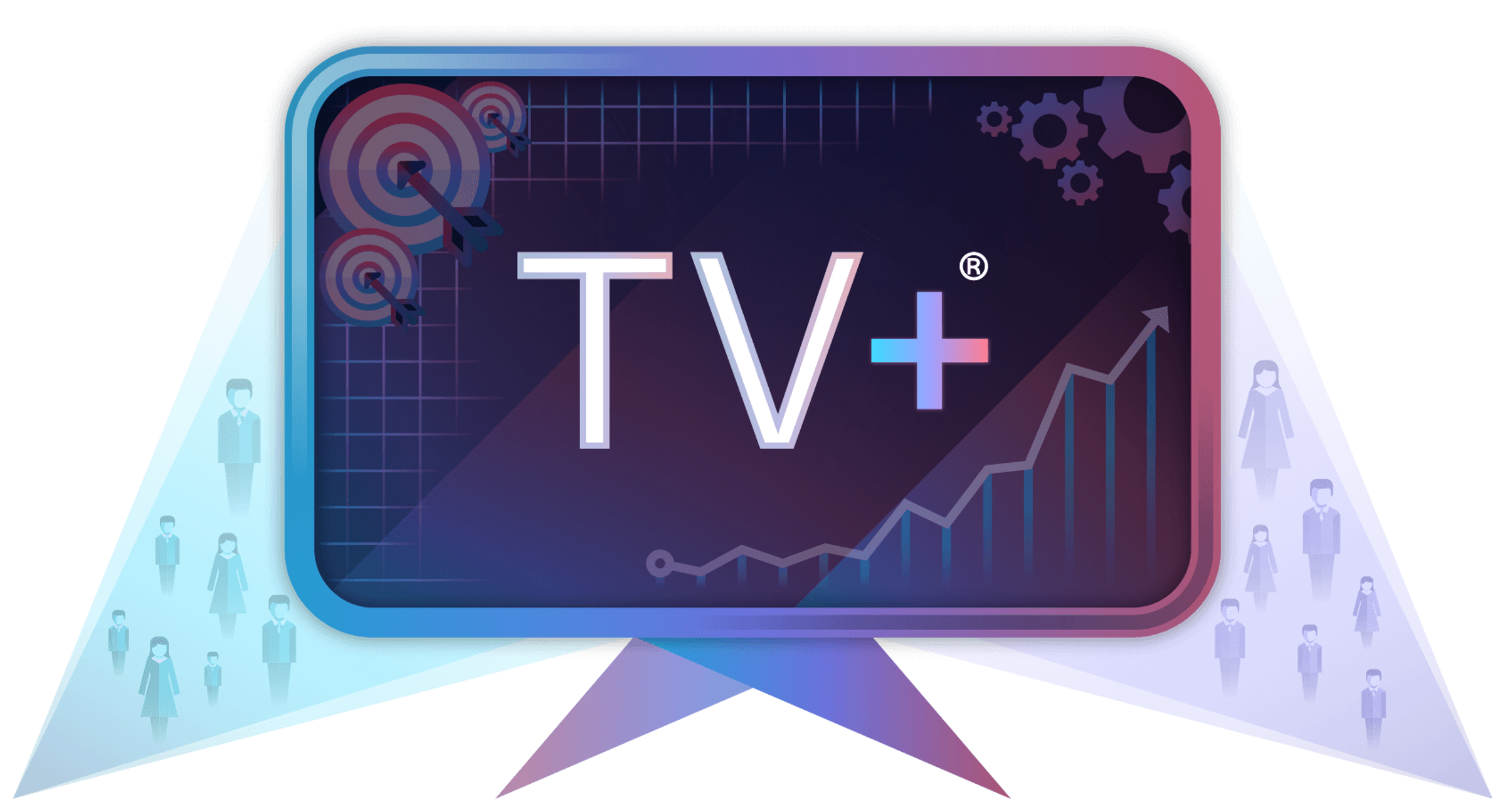 Image showing unified cross-screen TV advertising campaigns across linear TV and connected TV.