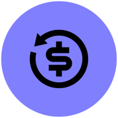 Icon depicting saving time and money