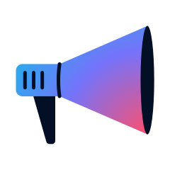 Megaphone that represents how Simulmedia helps advertisers with TV advertising.