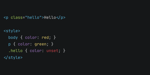 Cómo funciona 'unset' en CSS