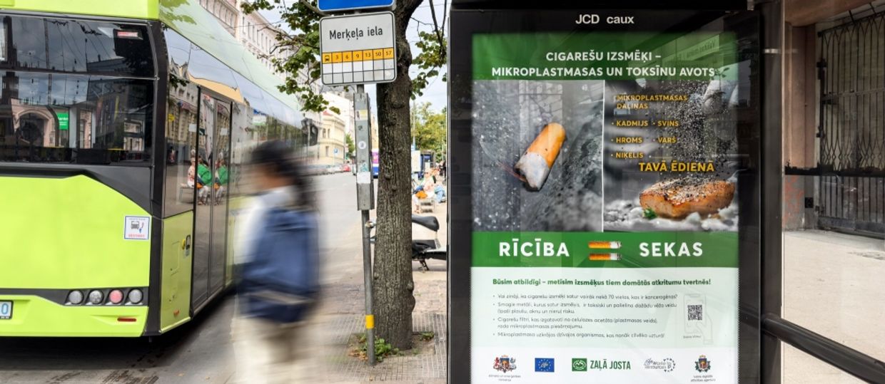 Cover Image for Rīgā norisinās vides kampaņa par cigarešu izsmēķu kaitējumu