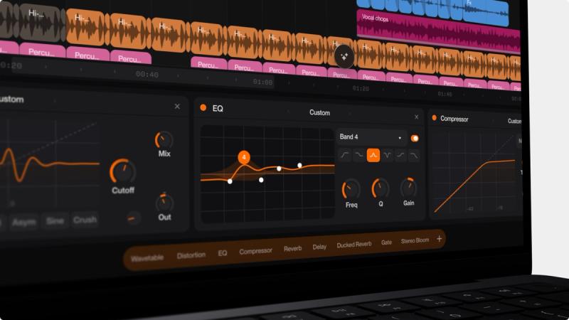 The EQ plugin in Suno Studio