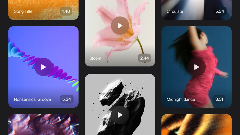 Tile of videos