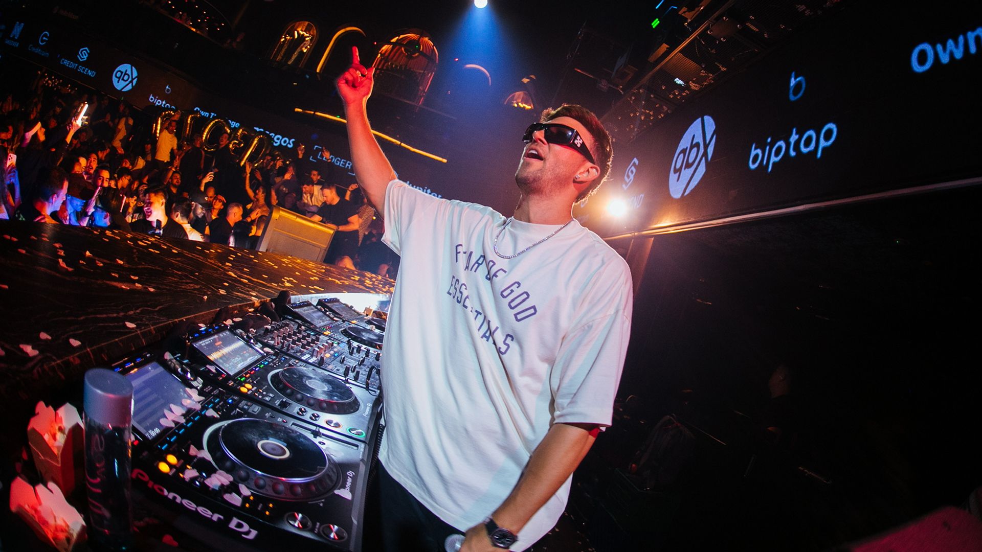DJ Matt Steffanina performing in a packed nightclub, capturing the connection between music, movement, and live performance.