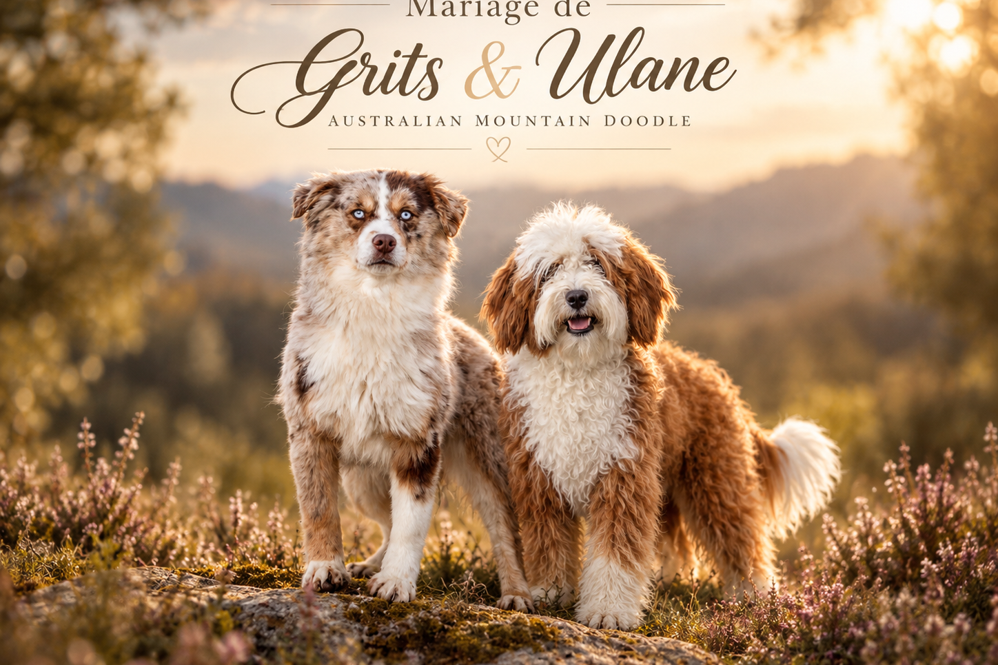 Portée Ulane et Grits - Australian Mountain Doodle, chiots Australian Mountain Doodle, naissance prévue le 25 octobre 2026