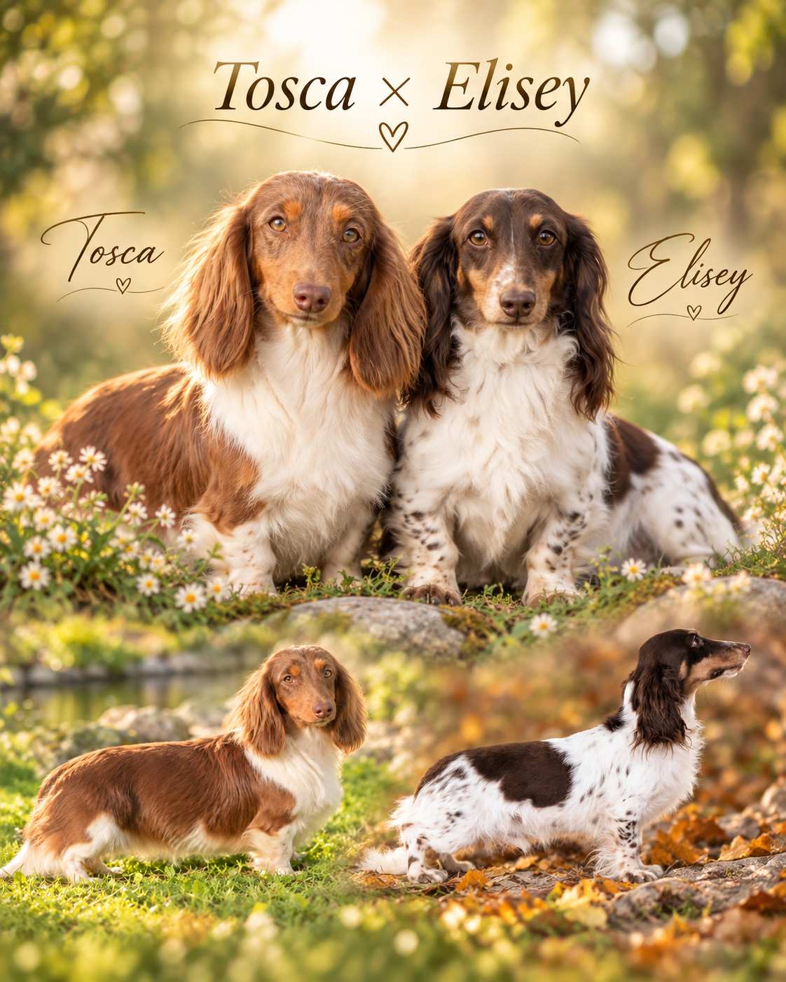 Portée Tosca et Elisey, chiots Teckel nés le 17 octobre 2026
