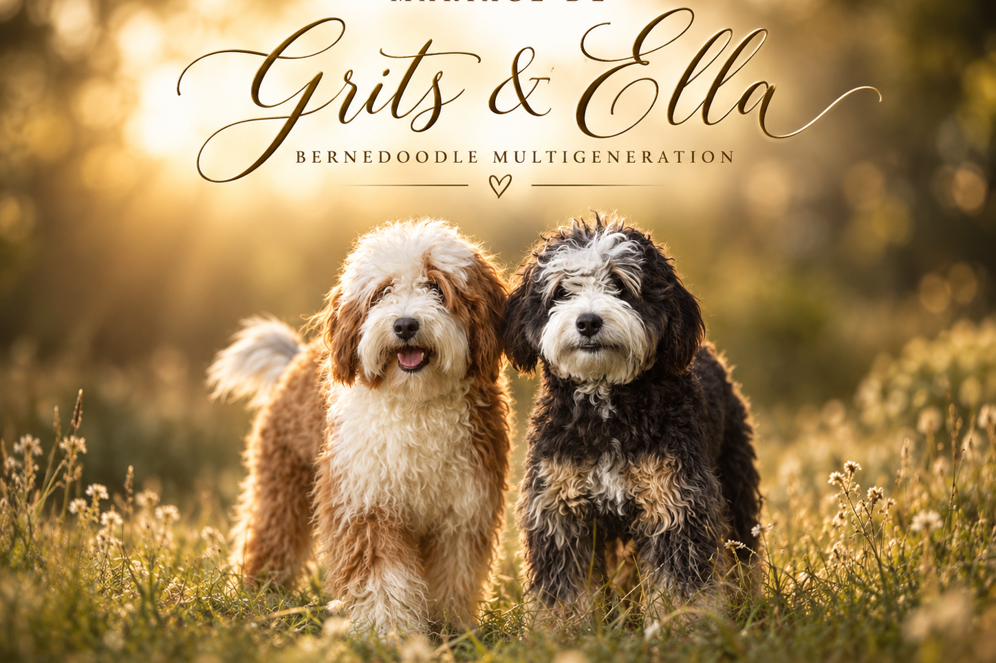 Portée Grits et Liberty : Bernedoodle Multigeneration, chiots Bernedoodle, naissance prévue le 18 octobre 2026