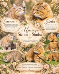 Portée Sienna et Simba, chatons Highland Lynx nés le 22 septembre 2026