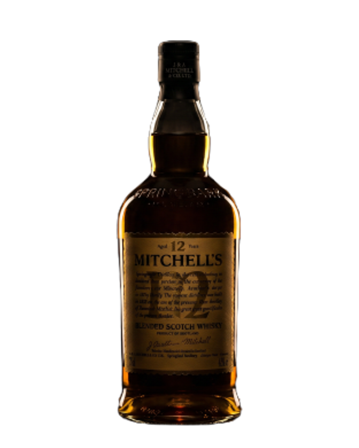 Springbank 12 Year Old Blended Scotch from  1990S  (J & A Mitchell Bottling), view 1