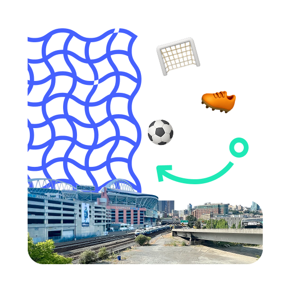 A panoramic image of the lumen stadium 