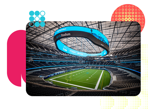 A panoramic image of the lumen stadium 