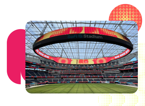 A panoramic image of the lumen stadium 