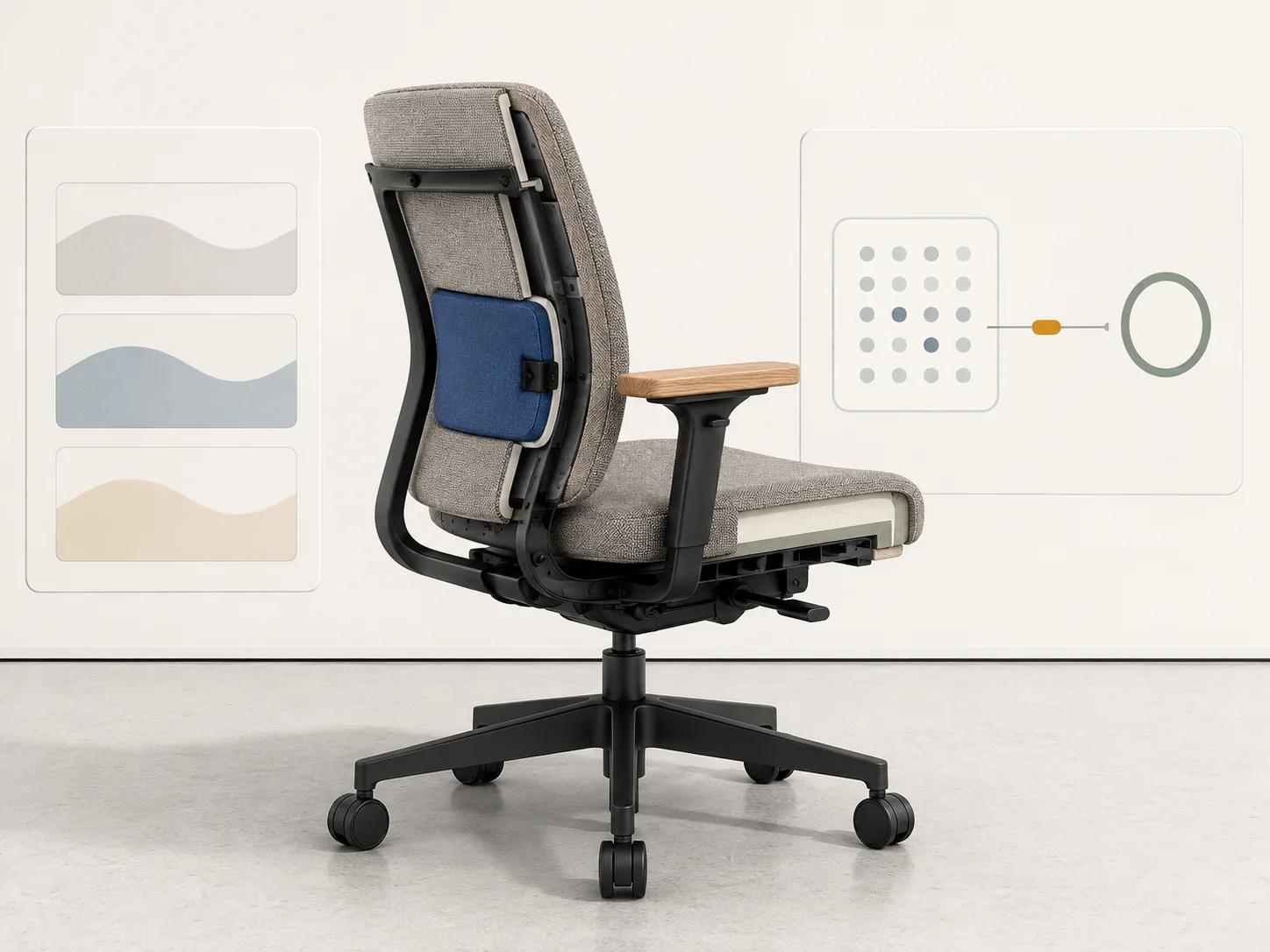 Task chair proof test connects option state to cart and approval records, with one visible exception path.